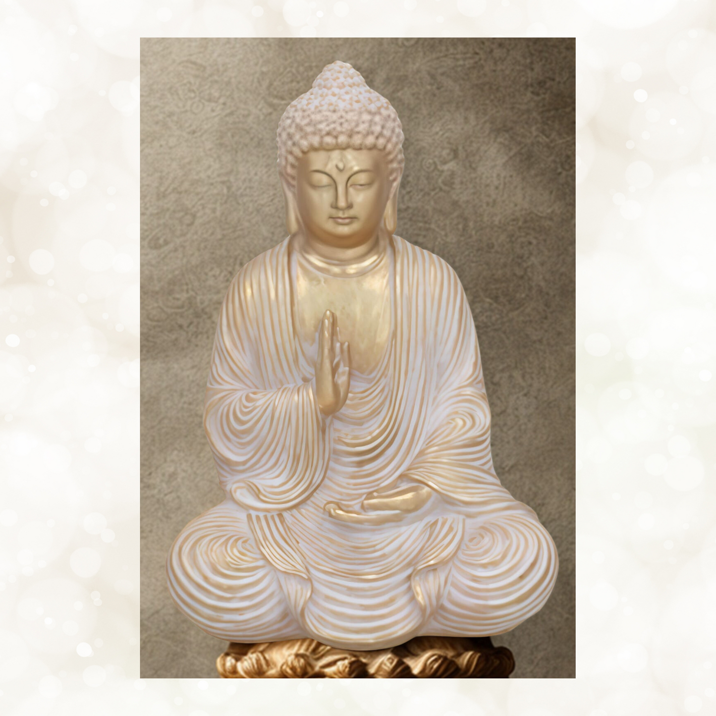 Figura Buda de Resina Detallada – Ideal para Espacios Zen