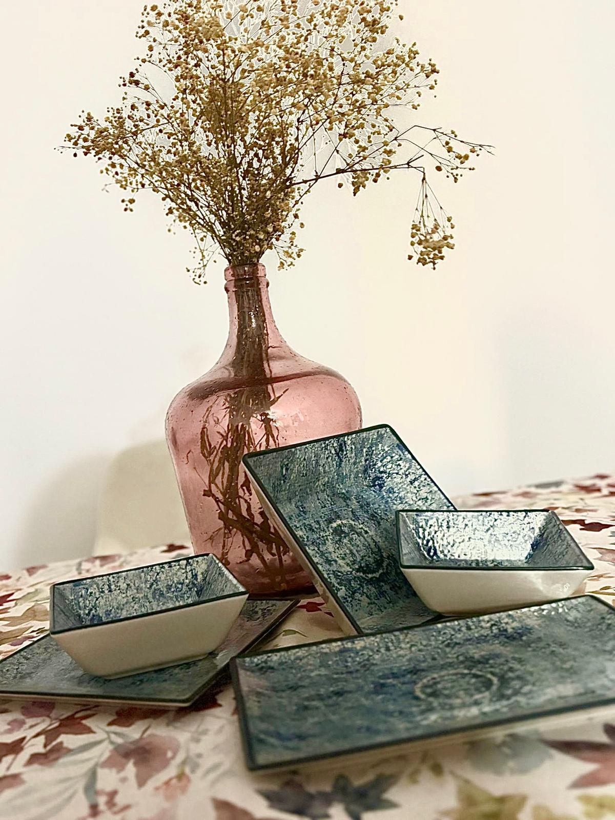 Set de platos Azul Arte-ACHO HOME