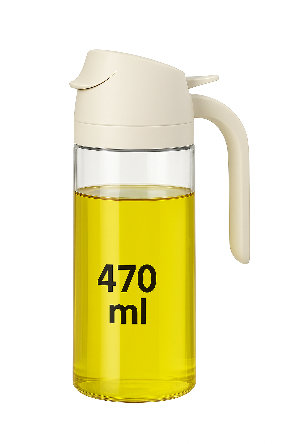 Aceitera Plástica 470 ml con Doble Función – Dosificador de Aceite, Vinagre y Salsas