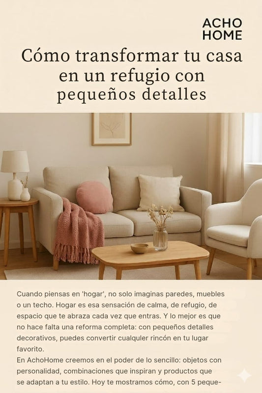 Cómo transformar tu casa en un refugio con pequeños detalles