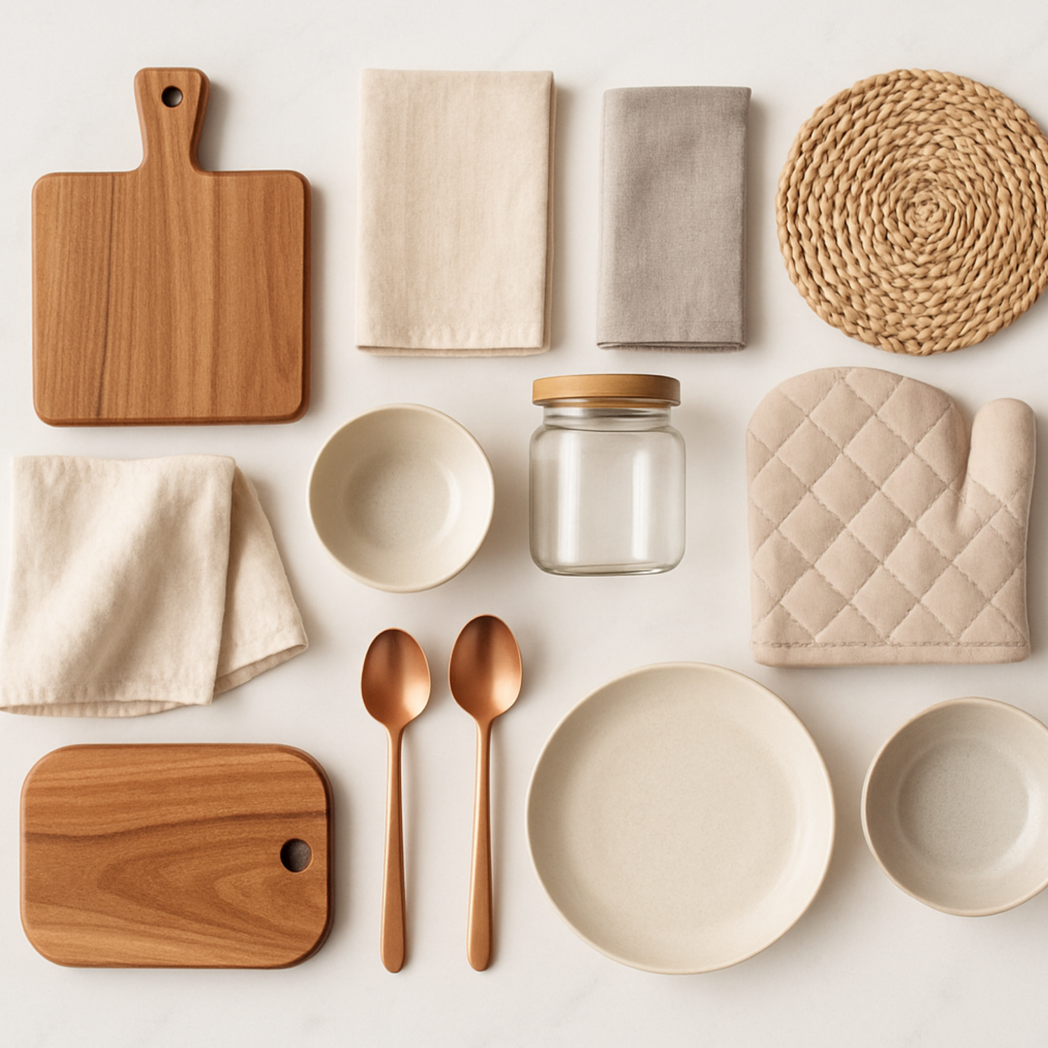 Menaje de cocina y textil de cocina.