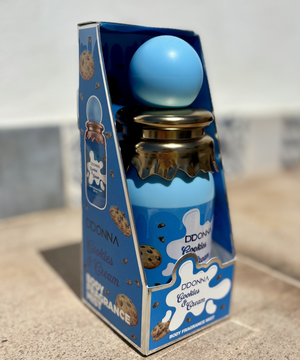 Body fragrance Cookies and Cream de Acho Home con aroma de galleta y crema dulce de vainilla