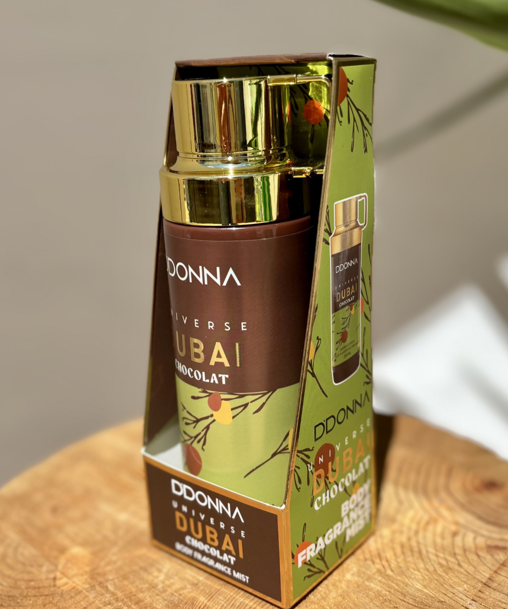 Perfume corporal Dubai Chocolat de Acho Home con aroma intenso a chocolate y vainilla cremosa
