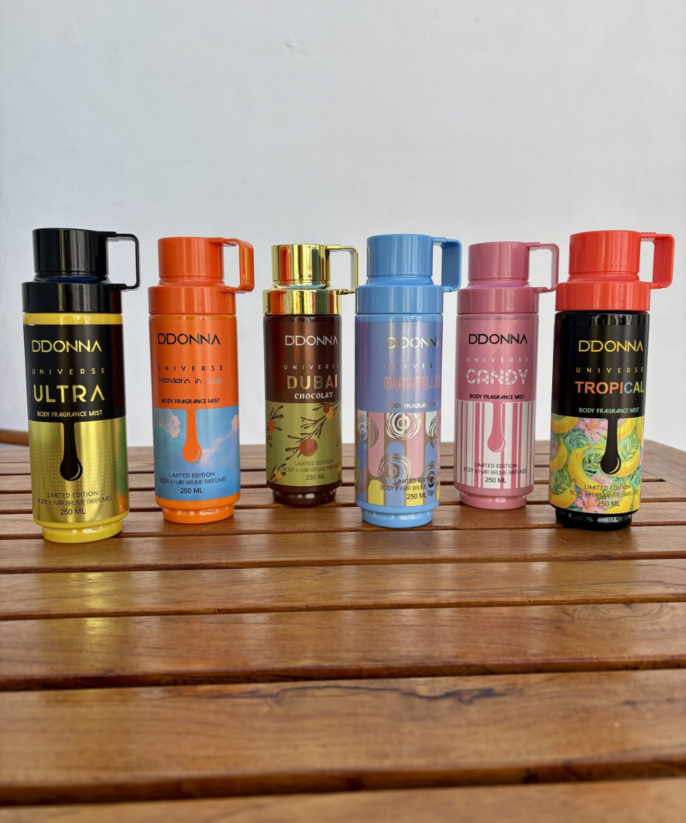  Colección de body fragrances Acho Home con perfumes corporales dulces, tropicales y gourmand