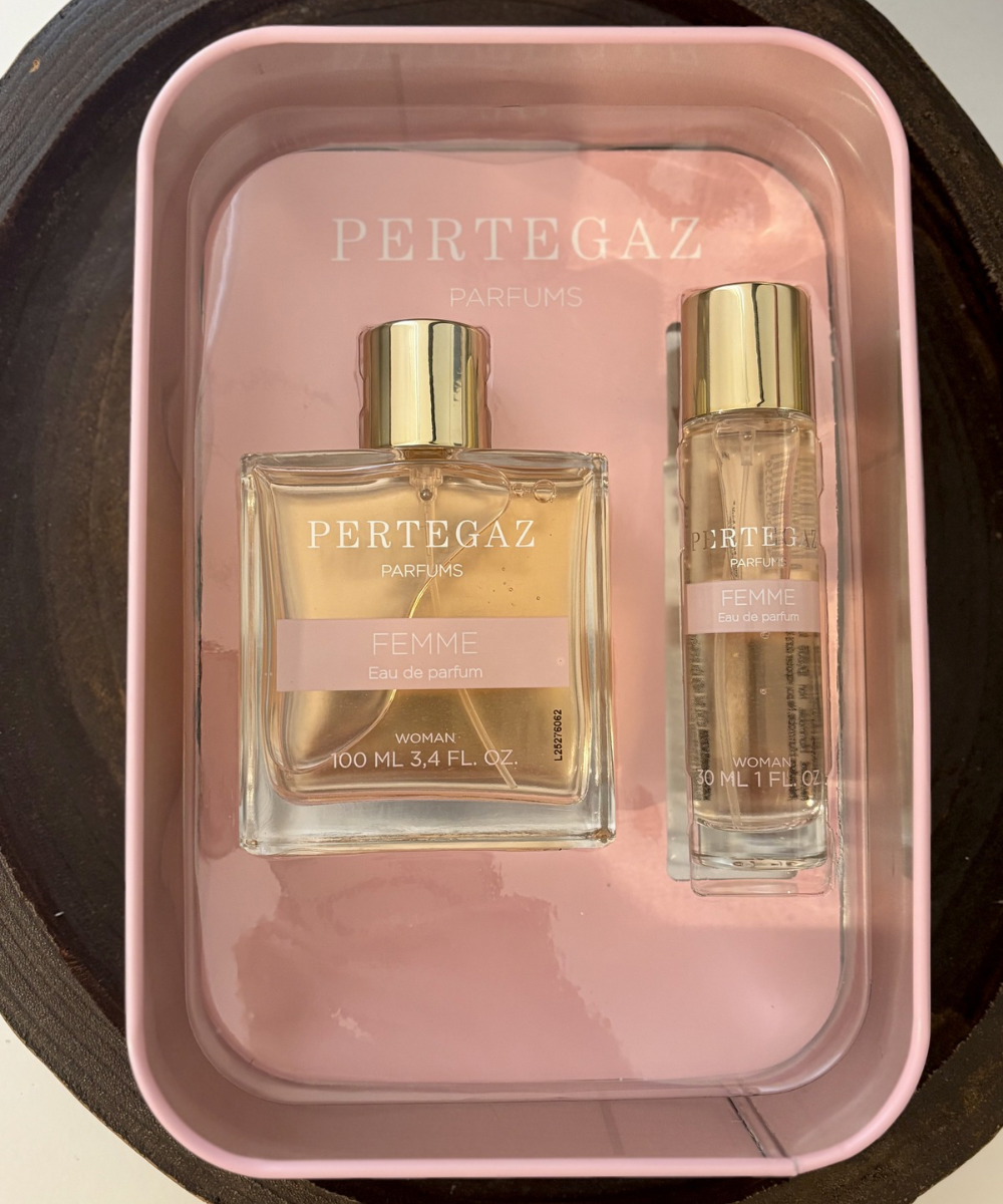 Pack regalo colonia Pertegaz Femme mujer con lata decorativa y doble formato 100 ml y 30 ml