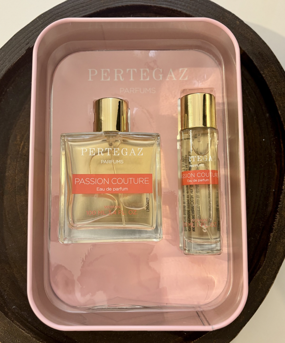 Pack regalo perfume Pertegaz Passion Couture mujer con lata decorativa y doble formato 100 ml y 30 ml