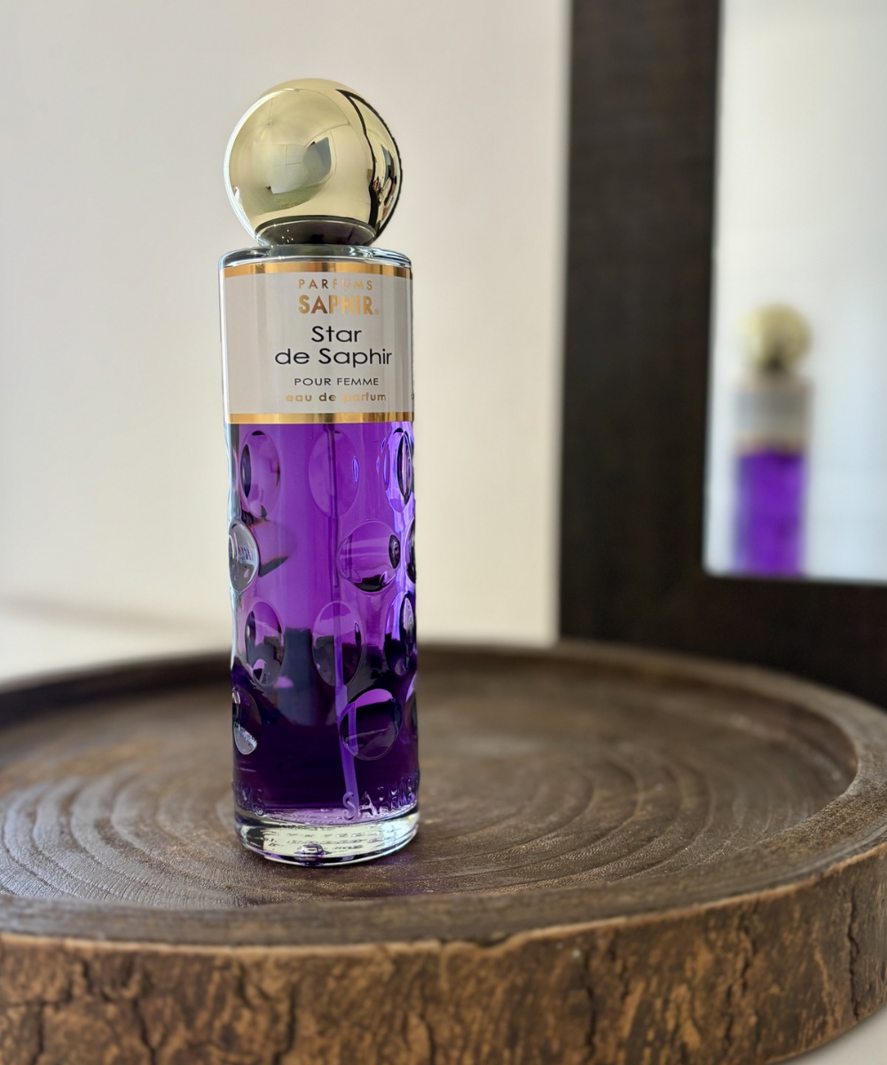 Colonia Saphir Star para mujer, perfume duradero con aroma dulce e intenso ideal para ocasiones especiales