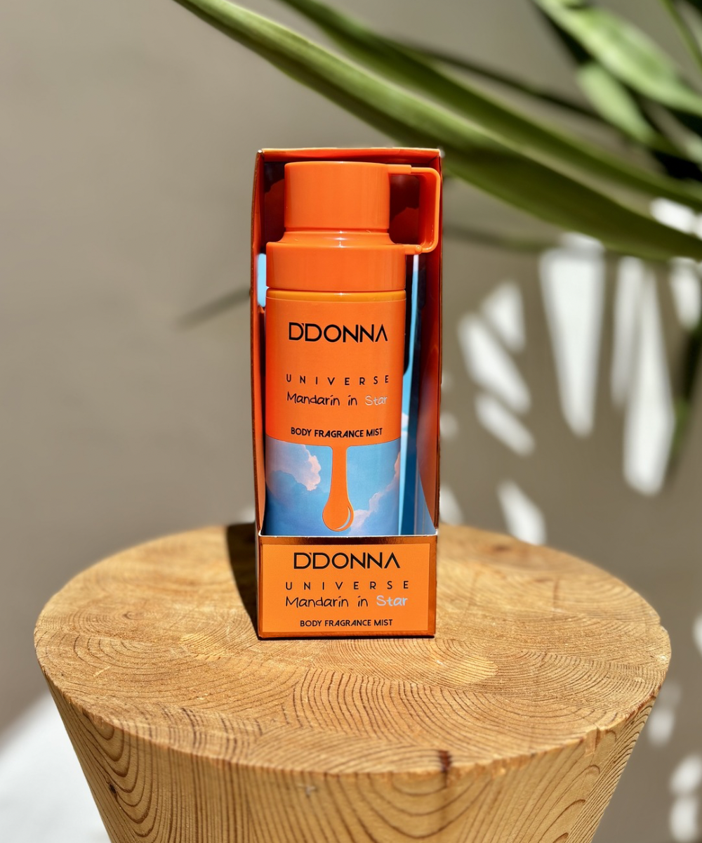 Fragancia corporal Mandarín in Star con notas de mandarina fresca y fondo afrutado