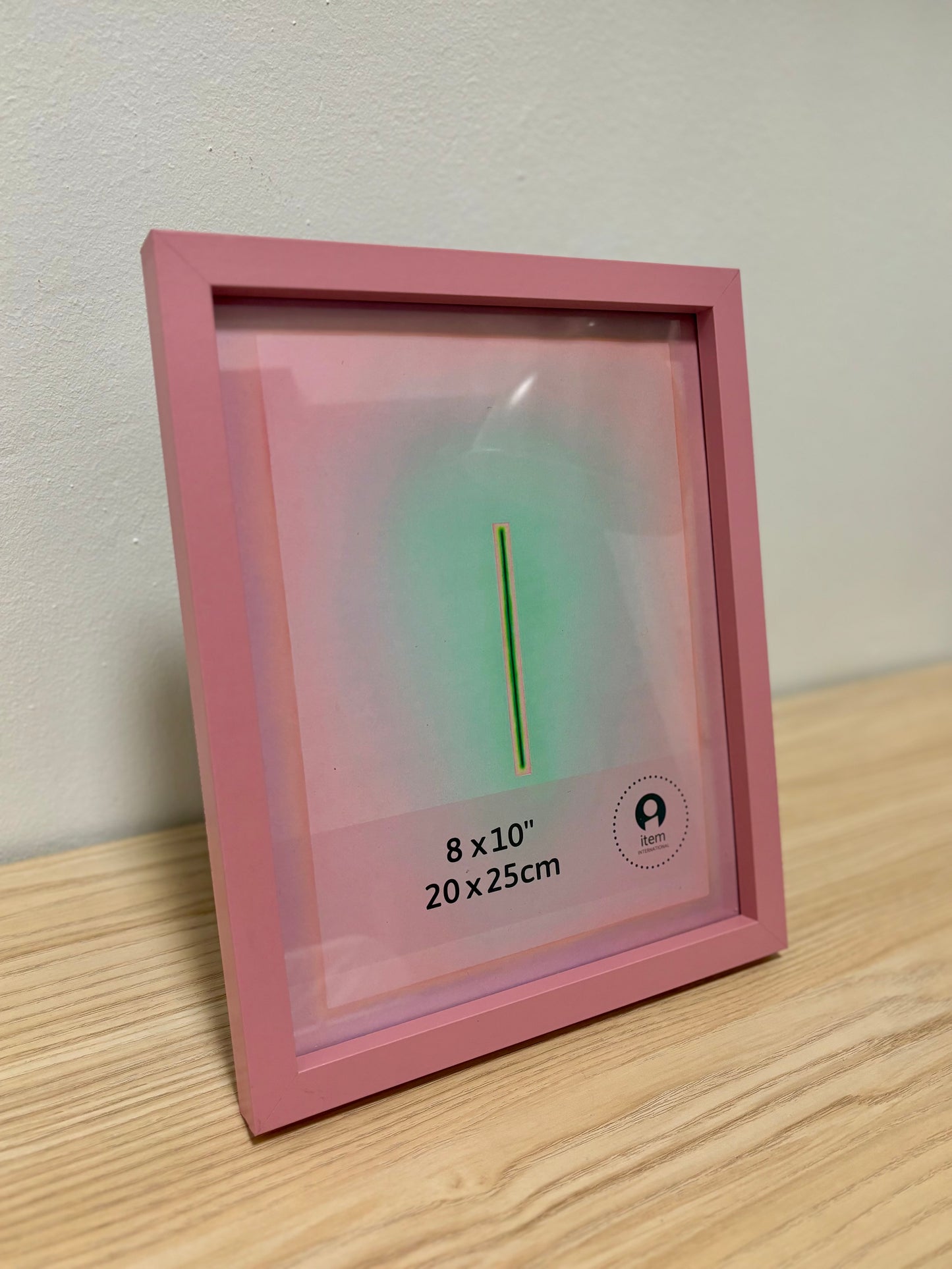 Marco de fotos de madera color rosa para fotografías de 20x25 cm con diseño moderno y decorativo