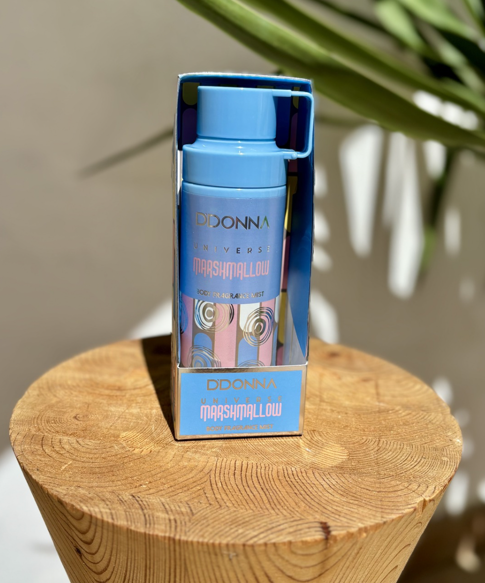 Fragancia Marshmallow con notas de vainilla cremosa y azúcar suave tipo postre