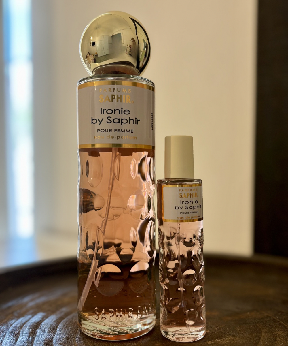Perfume Ironie by Saphir para mujer formato 200ml y 30ml, fragancia femenina elegante y duradera