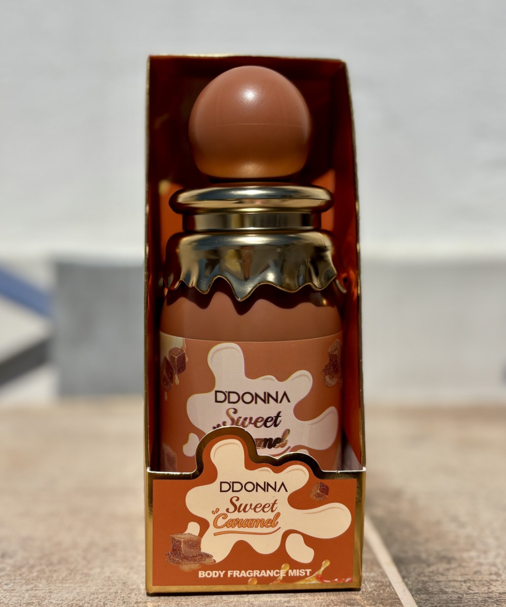 Fragancia gourmand Sweet and Caramel con notas de azúcar tostado y fondo cremoso cálido