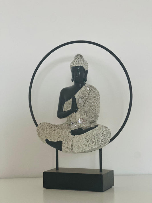 ✨ Buda Deco Metal con Círculo Redondo ✨ ACHO HOME