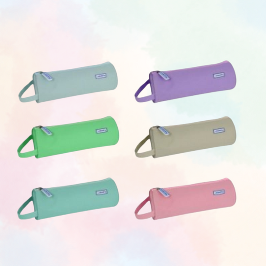 🌸 Portatodos Redondos Pastel – 1 Cremallera 🌸