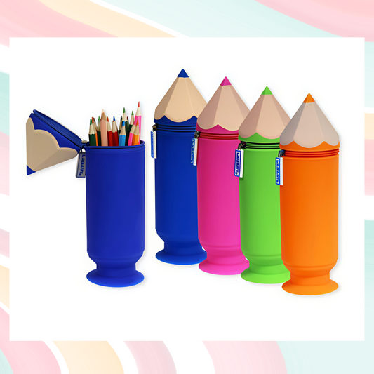 ✏️ Portatodo de Silicona en Forma de Lápiz – Con Ventosa ✨