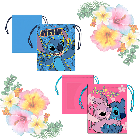 Bolsa Merienda & Desayuno Lilo & Stitch Azul/Rosa - ACHO HOME